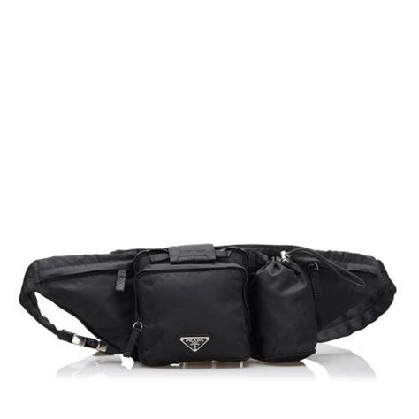 prada tessuto montagna belt bag|PRADA Tessuto Nylon Montagna Belt Bag Black .